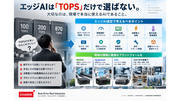 エッジAIは「TOPS」だけで選ばない。InnodiskのAIシステムを用途別に整理してみた